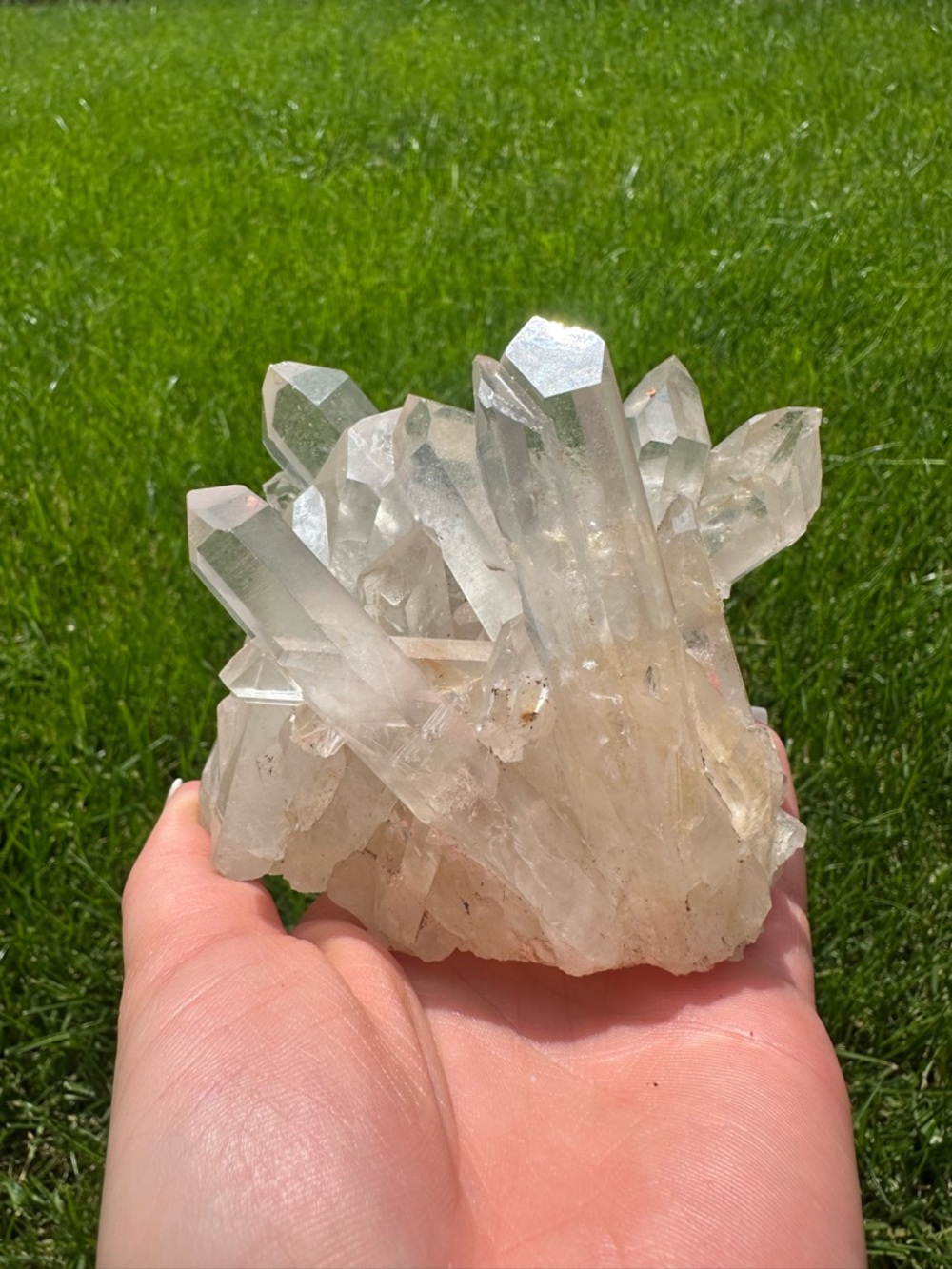 Clear Quartz Crystal Cluster Home Accent From Madagascar